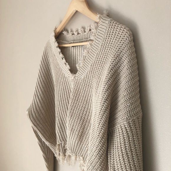 Frayed Tan Sweater - Picture 4 of 8